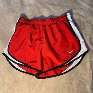 Nike Red and White Athletic Shorts